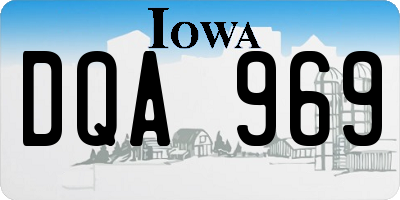 IA license plate DQA969