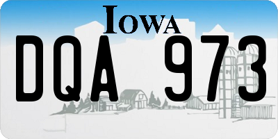 IA license plate DQA973