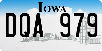 IA license plate DQA979