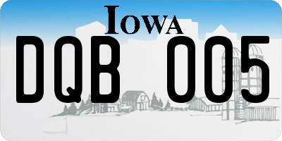 IA license plate DQB005