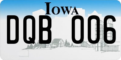 IA license plate DQB006