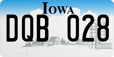 IA license plate DQB028
