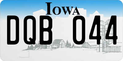IA license plate DQB044