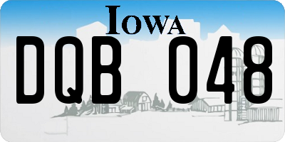 IA license plate DQB048