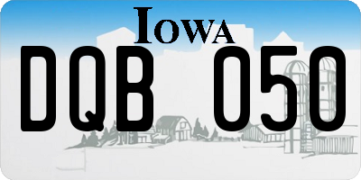 IA license plate DQB050