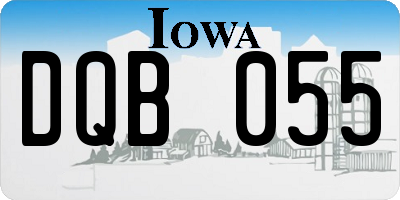 IA license plate DQB055