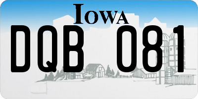 IA license plate DQB081