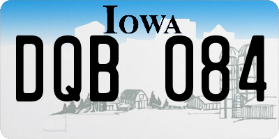 IA license plate DQB084
