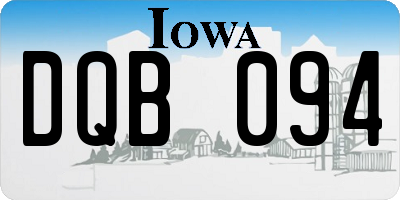 IA license plate DQB094