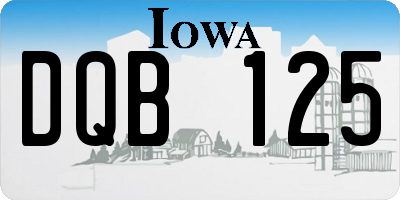 IA license plate DQB125