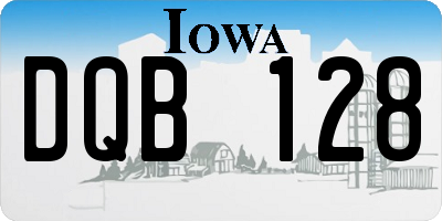 IA license plate DQB128