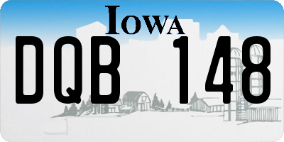 IA license plate DQB148