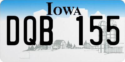 IA license plate DQB155