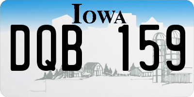 IA license plate DQB159