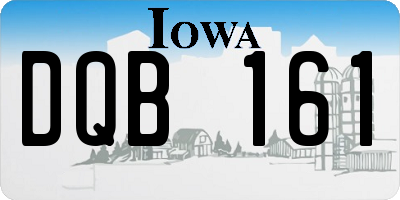 IA license plate DQB161