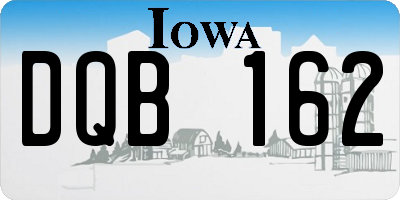 IA license plate DQB162