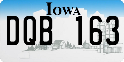IA license plate DQB163
