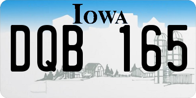 IA license plate DQB165