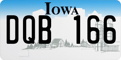 IA license plate DQB166