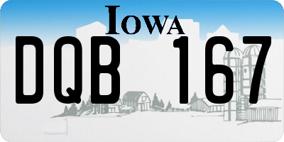 IA license plate DQB167
