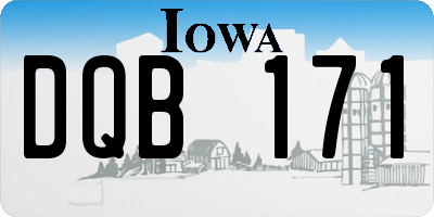 IA license plate DQB171