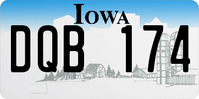 IA license plate DQB174
