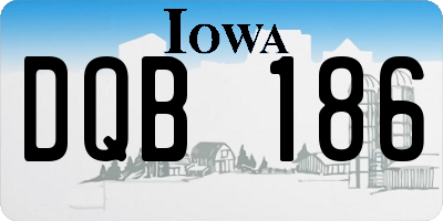 IA license plate DQB186