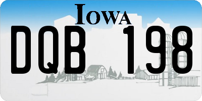 IA license plate DQB198