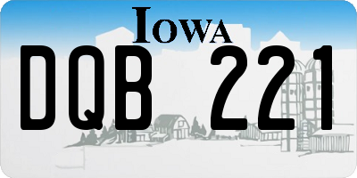 IA license plate DQB221