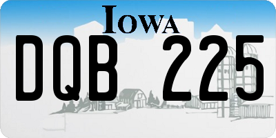 IA license plate DQB225