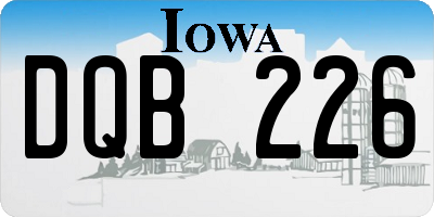 IA license plate DQB226