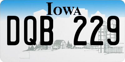 IA license plate DQB229