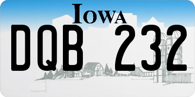 IA license plate DQB232