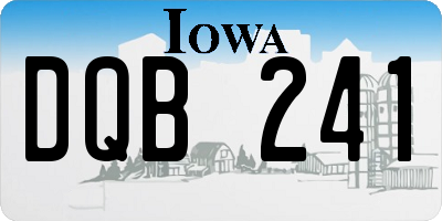 IA license plate DQB241