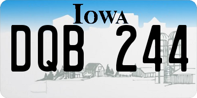 IA license plate DQB244