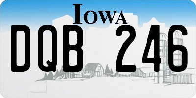 IA license plate DQB246