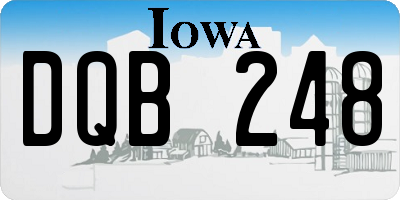 IA license plate DQB248
