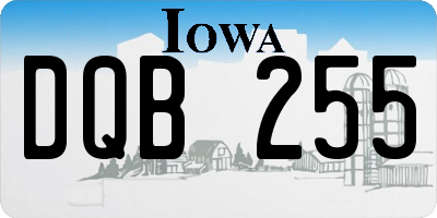 IA license plate DQB255