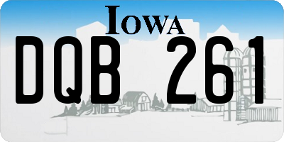 IA license plate DQB261
