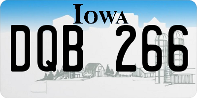 IA license plate DQB266