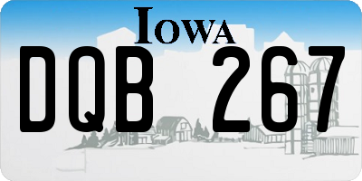 IA license plate DQB267