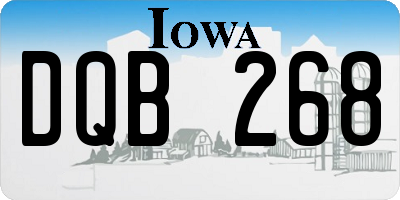 IA license plate DQB268