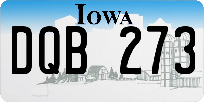 IA license plate DQB273