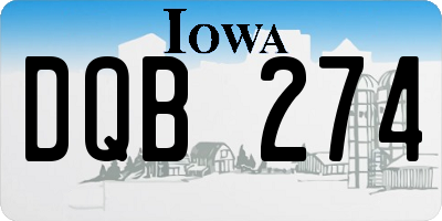 IA license plate DQB274