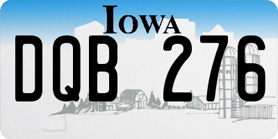 IA license plate DQB276
