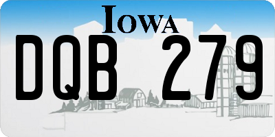 IA license plate DQB279