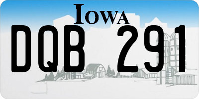 IA license plate DQB291