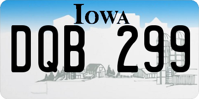 IA license plate DQB299