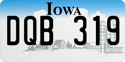 IA license plate DQB319