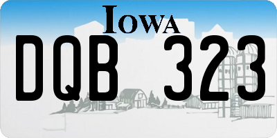 IA license plate DQB323
